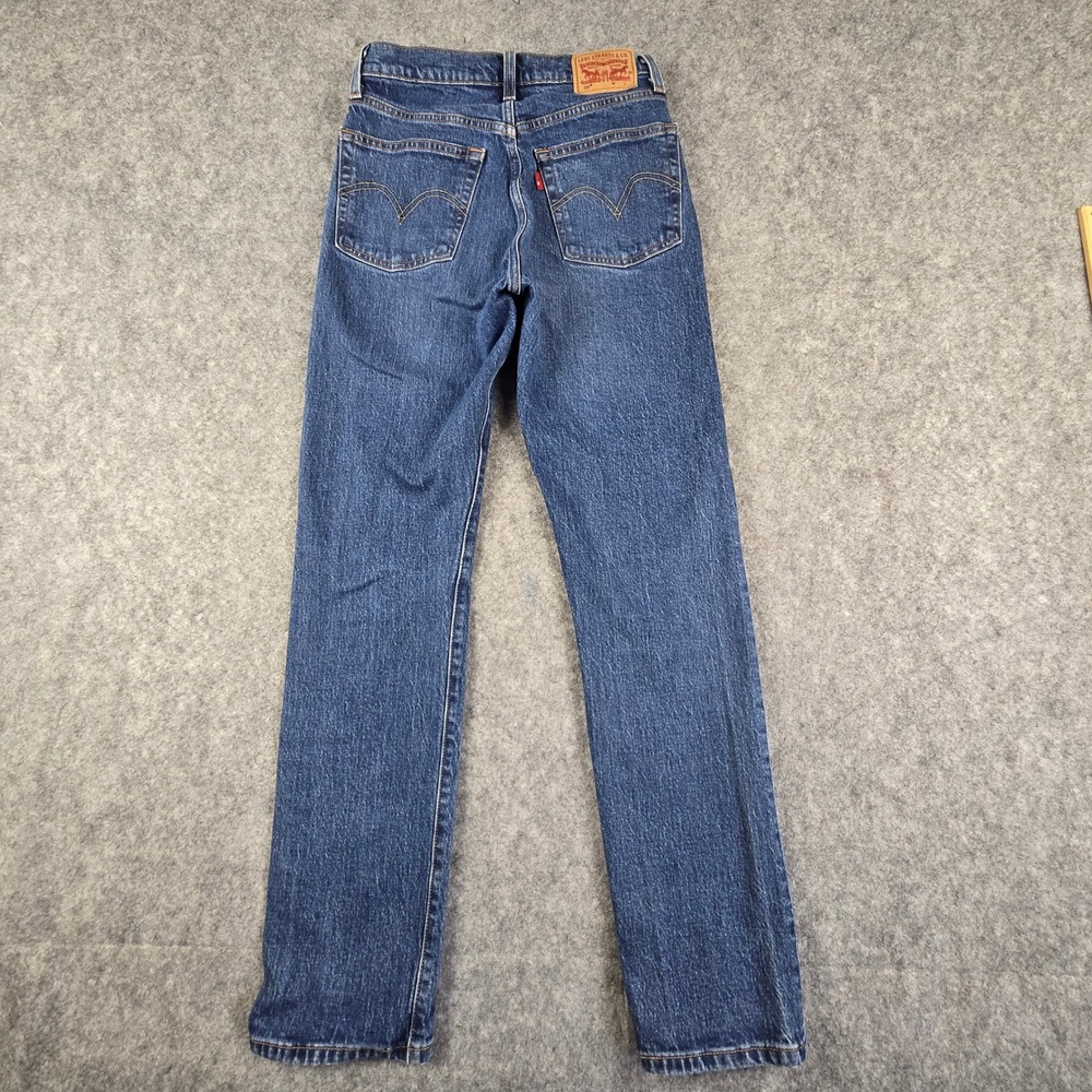 Levis 501 Original Fit Straight Leg Jeans Mens 27x27.5 Medium Wash Blue Denim - Picture 3 of 9